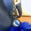 Thumbnail: Faux Fur Brass Dome Pendant Pom Pom Keyring