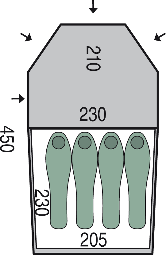 Miniatura: Tienda de Campaña Storm 4 Duralu (4 personas) Pinguin Outdoor