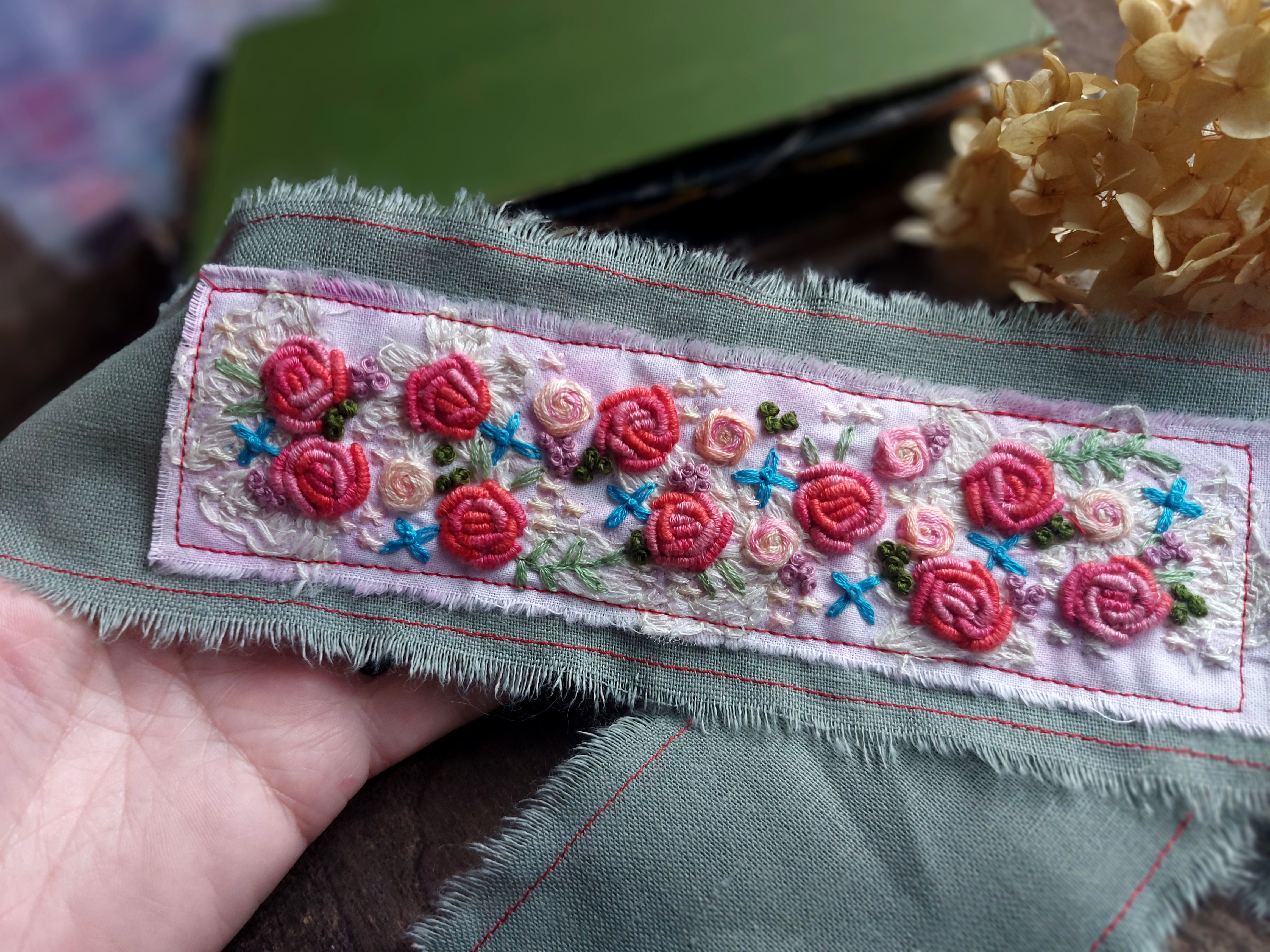 Light red rose journal cover/wrap.