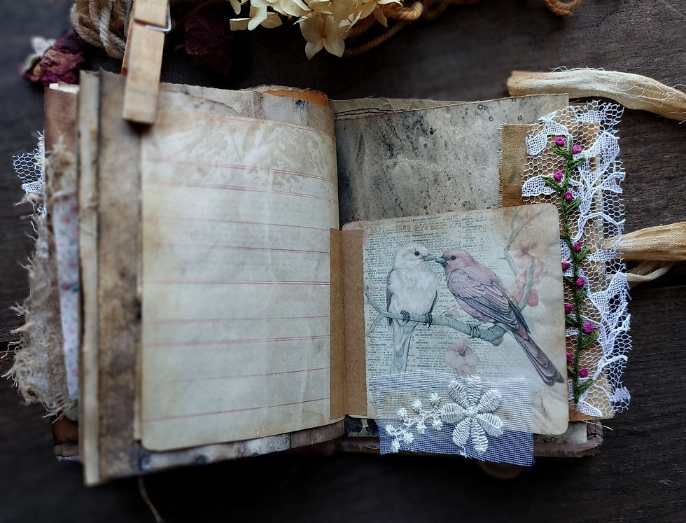 Thumbnail: Blank-ish junk journal" The White lady".