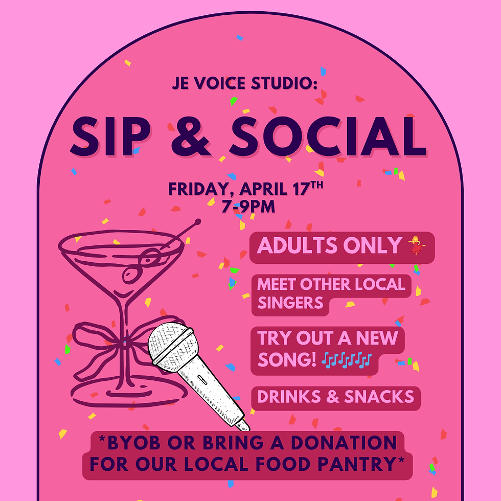 Sip & Social Night at JE Voice Studio!