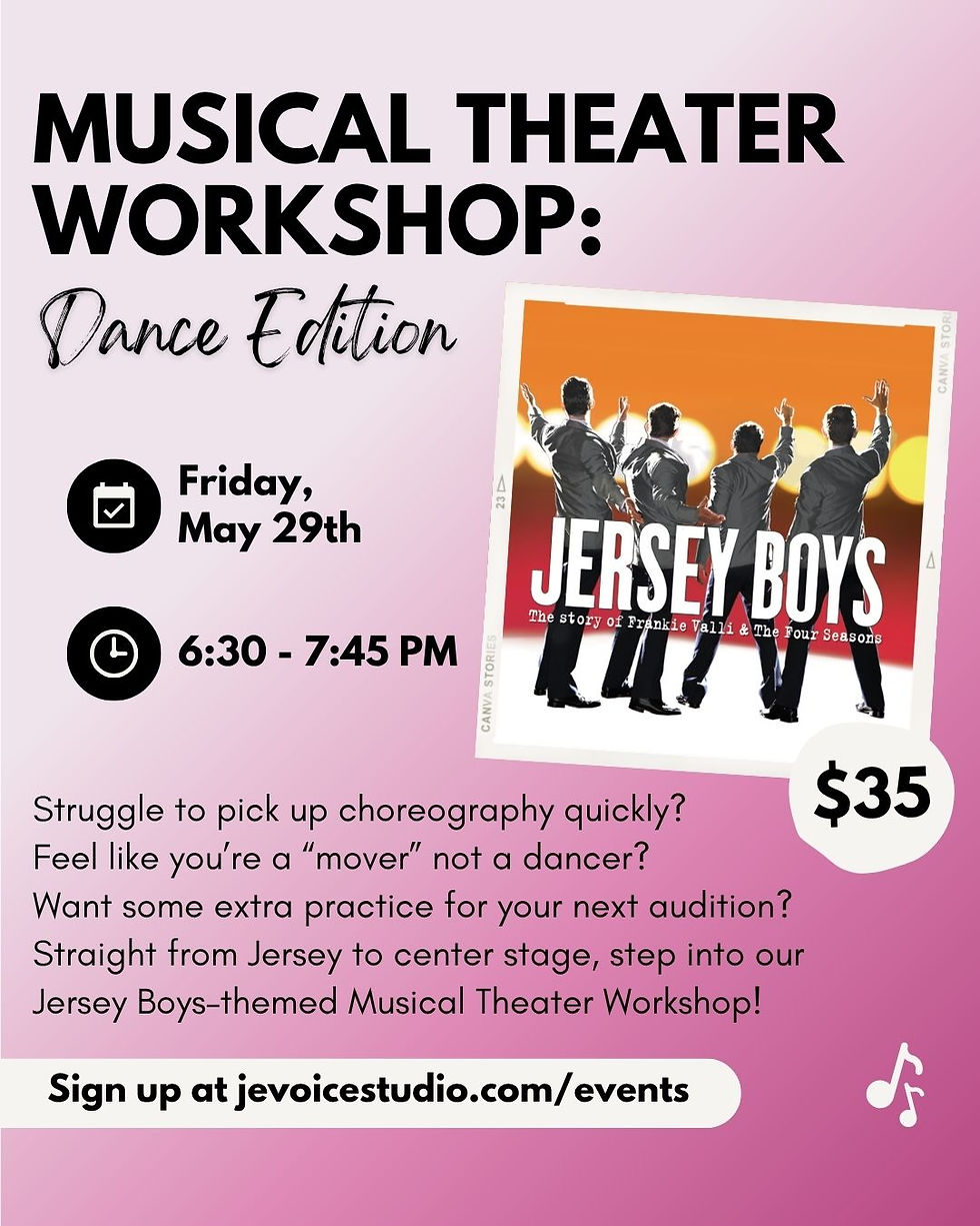 Jersey Boys: Musical Theater Dance Workshop
