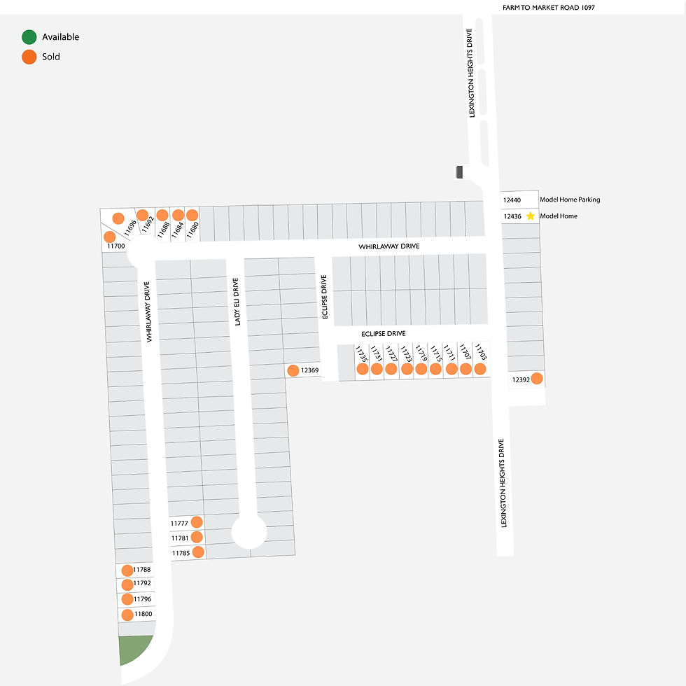 Subdivision Map Section 1 Alta Homes Lexington Heights