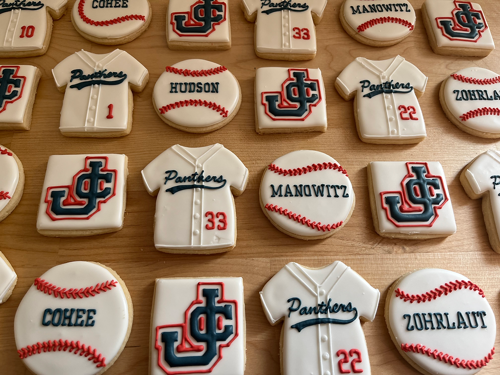 Baseball cookies, High school Sports cookies