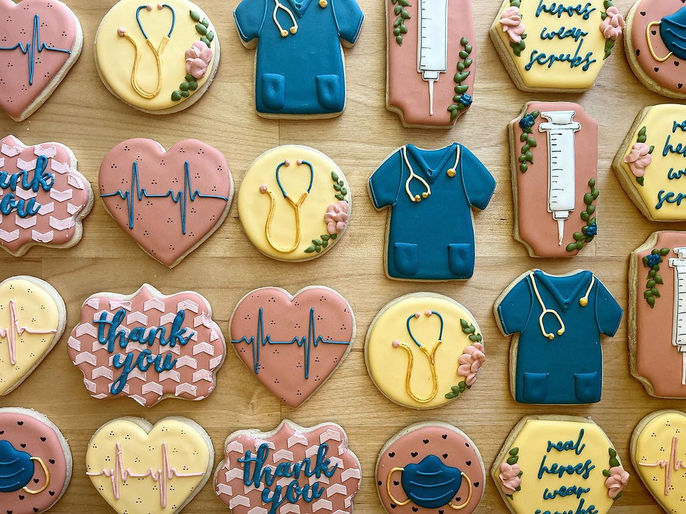 Nursing cookies, thank you cookies