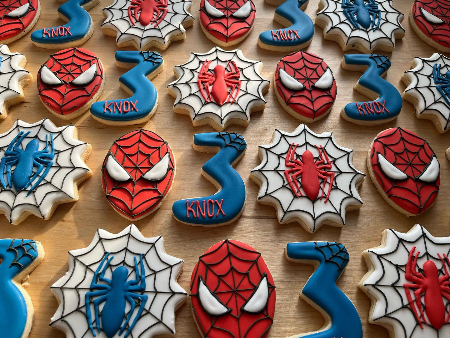 Spider-Man Cookies, birthday cookies