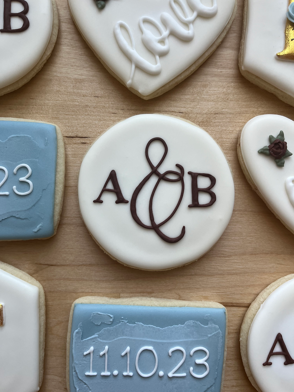 Wedding cookies, bridal shower cookies, decorated cookies