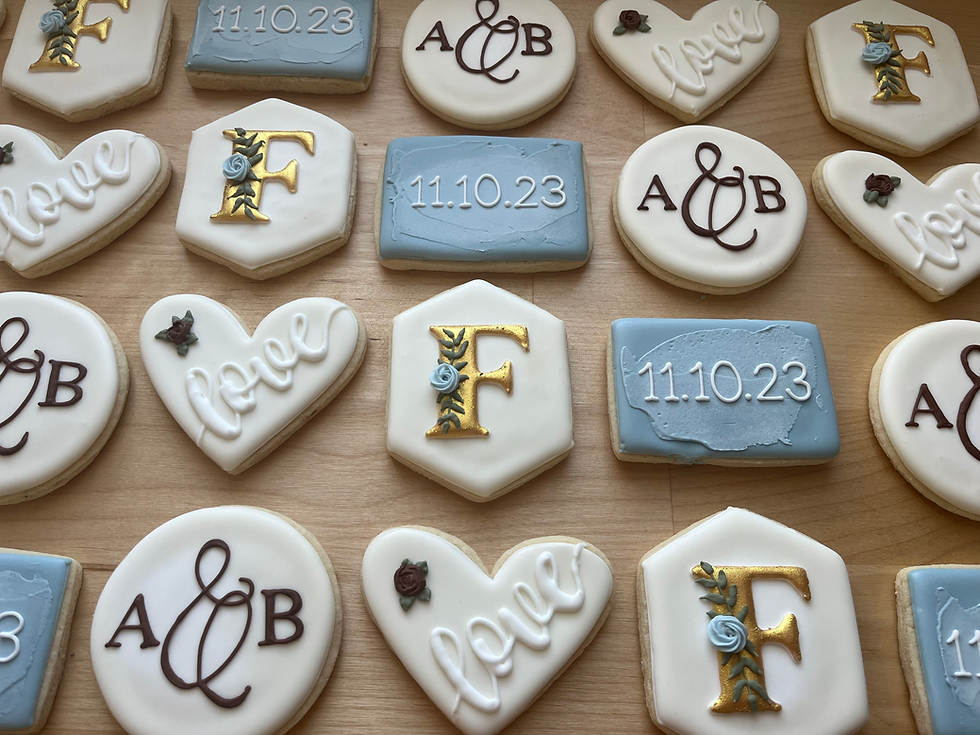 Wedding cookies, bridal shower cookies, decorated cookies