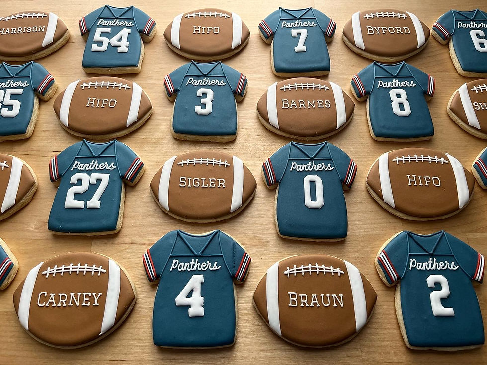 Football cookies, High school Sports cookies