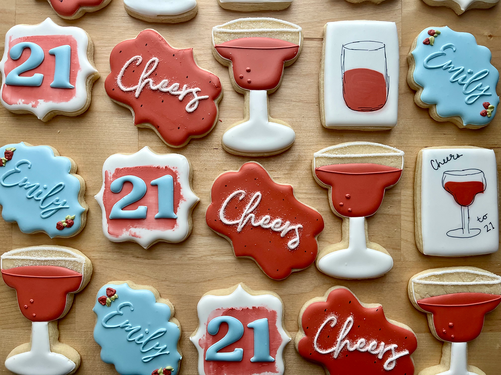 21st birthday cookies