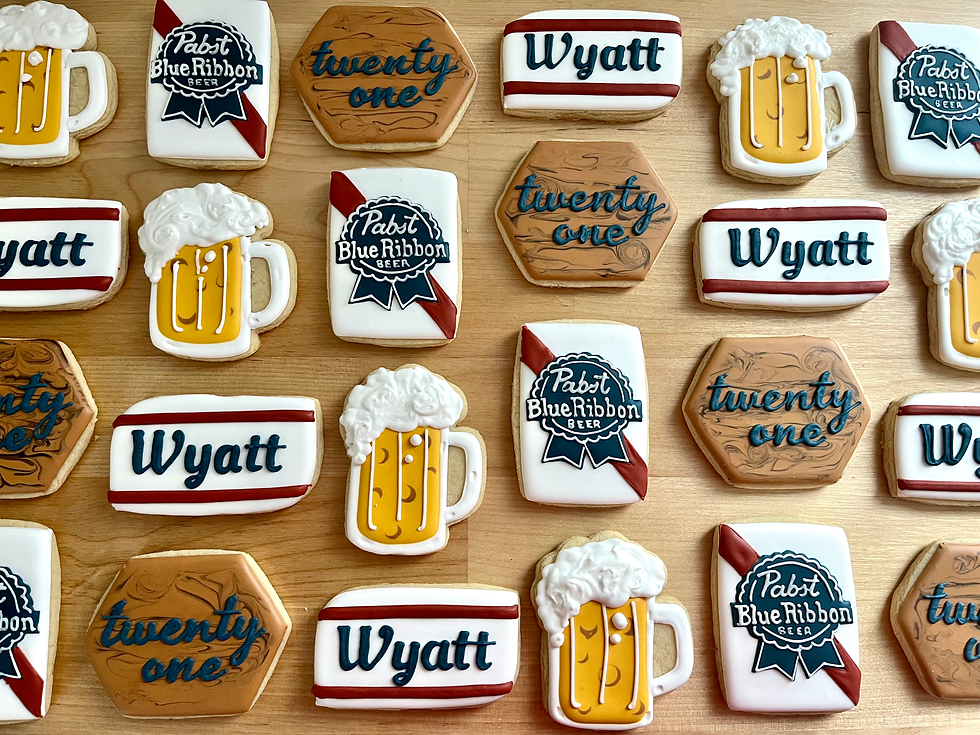 Beer cookies, Birthday cookies