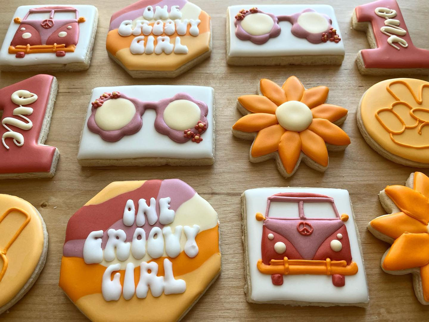 One Groovy Girl, First Birthday Cookies