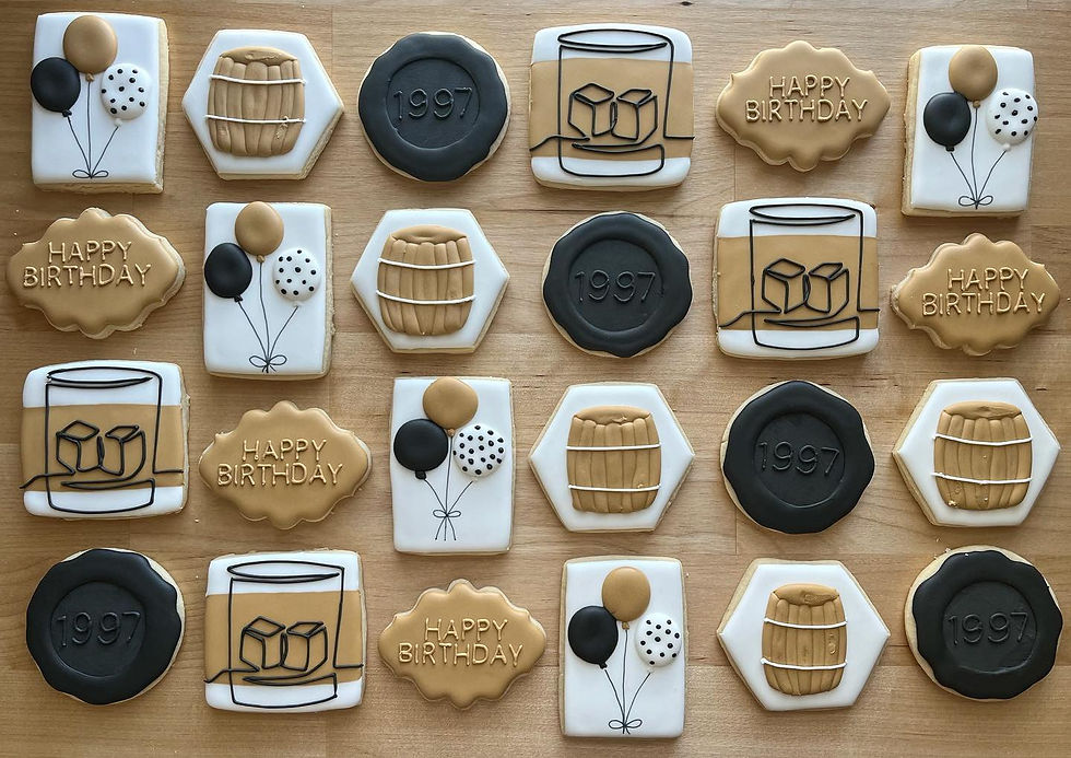 Bourbon cookies, birthday cookies