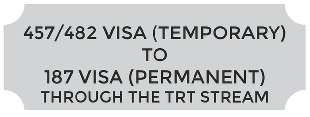 Regional Sponsored Migration Scheme subclass 187 under the Temporary Residence Transition (TRT) stre