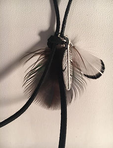 bijoux collier plumes paon et plume meta