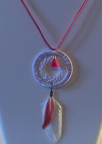 bijoux collier rose attrape reves tourbi