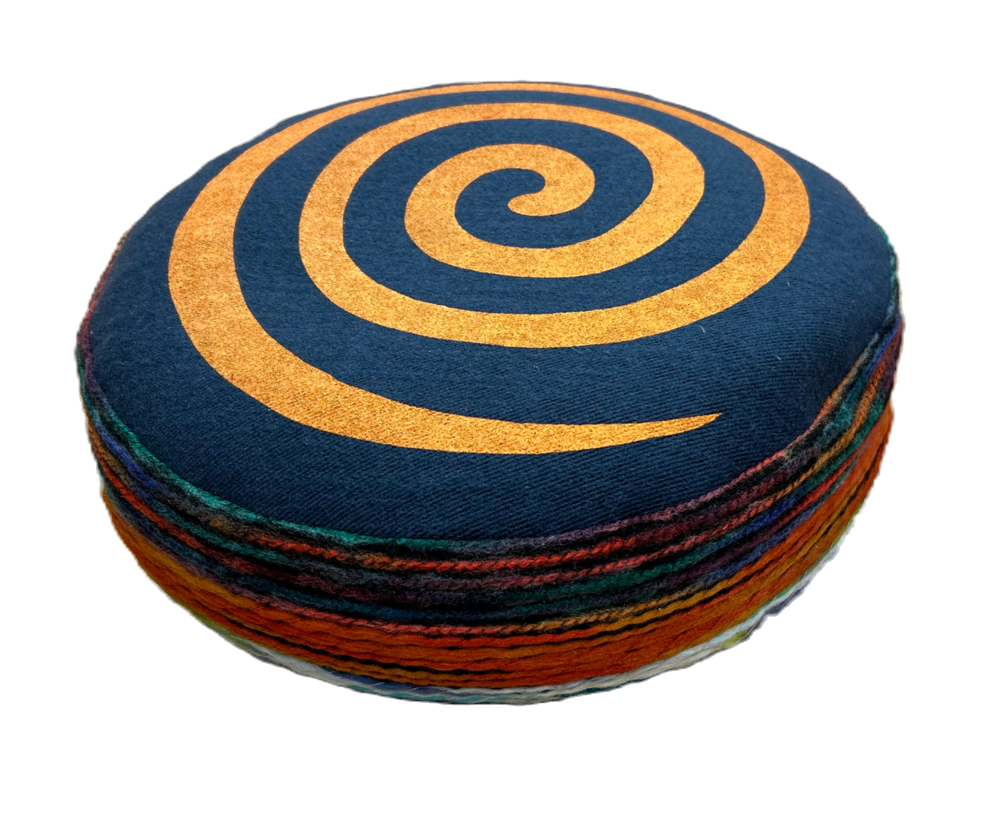 Meditationskissen flach mit Spirale