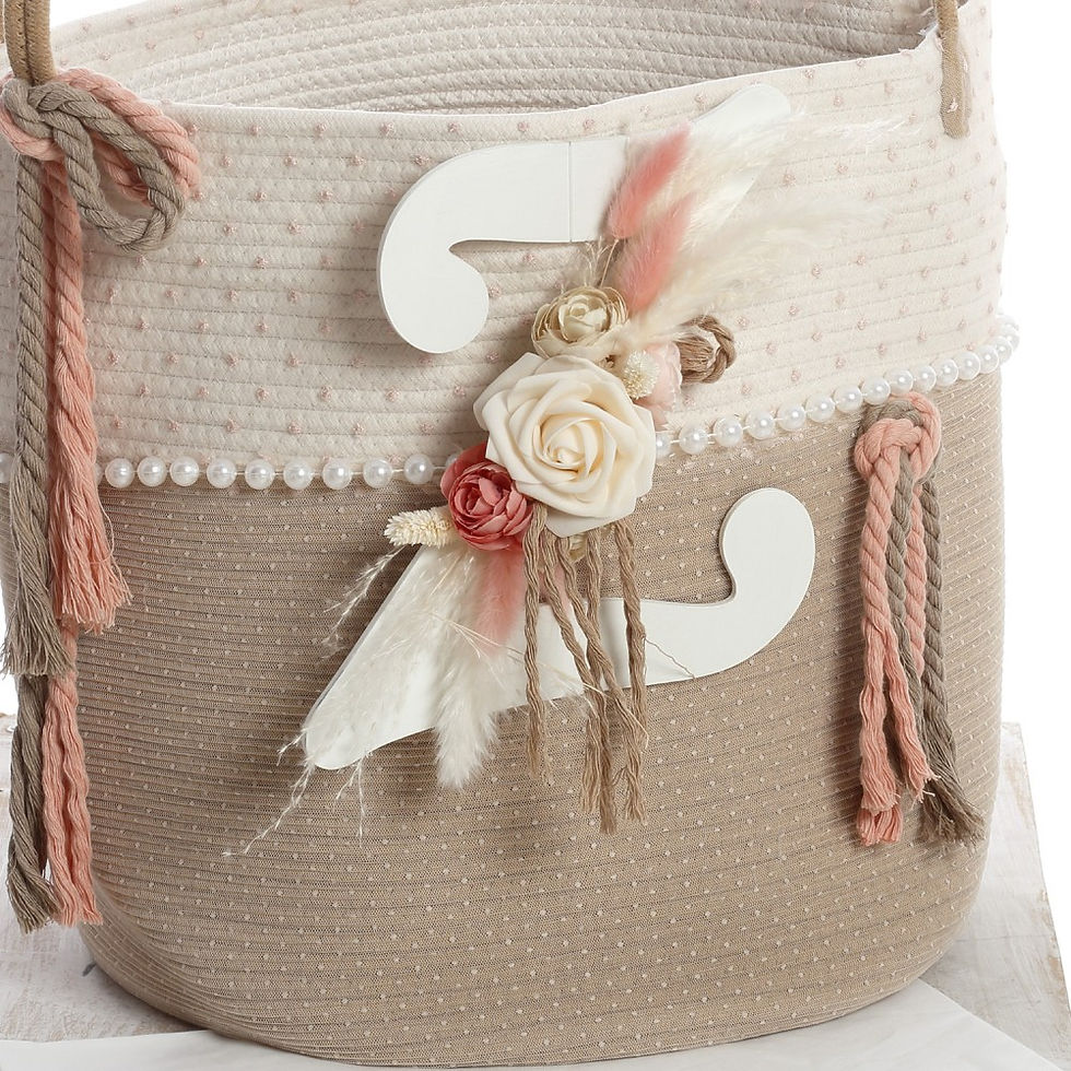 Σετ Βάπτισης Καλάθι "Pambas & Floral Elegance" BELIS-2641