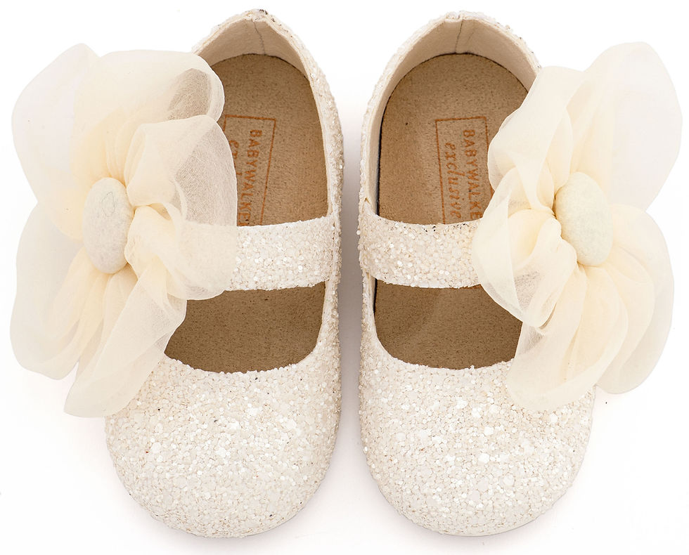 Γοβάκι Μονή Μπαρέτα Διακοσμημένο με Μεγάλο Λουλούδι Οργάντζας EXC5899 Εκρού