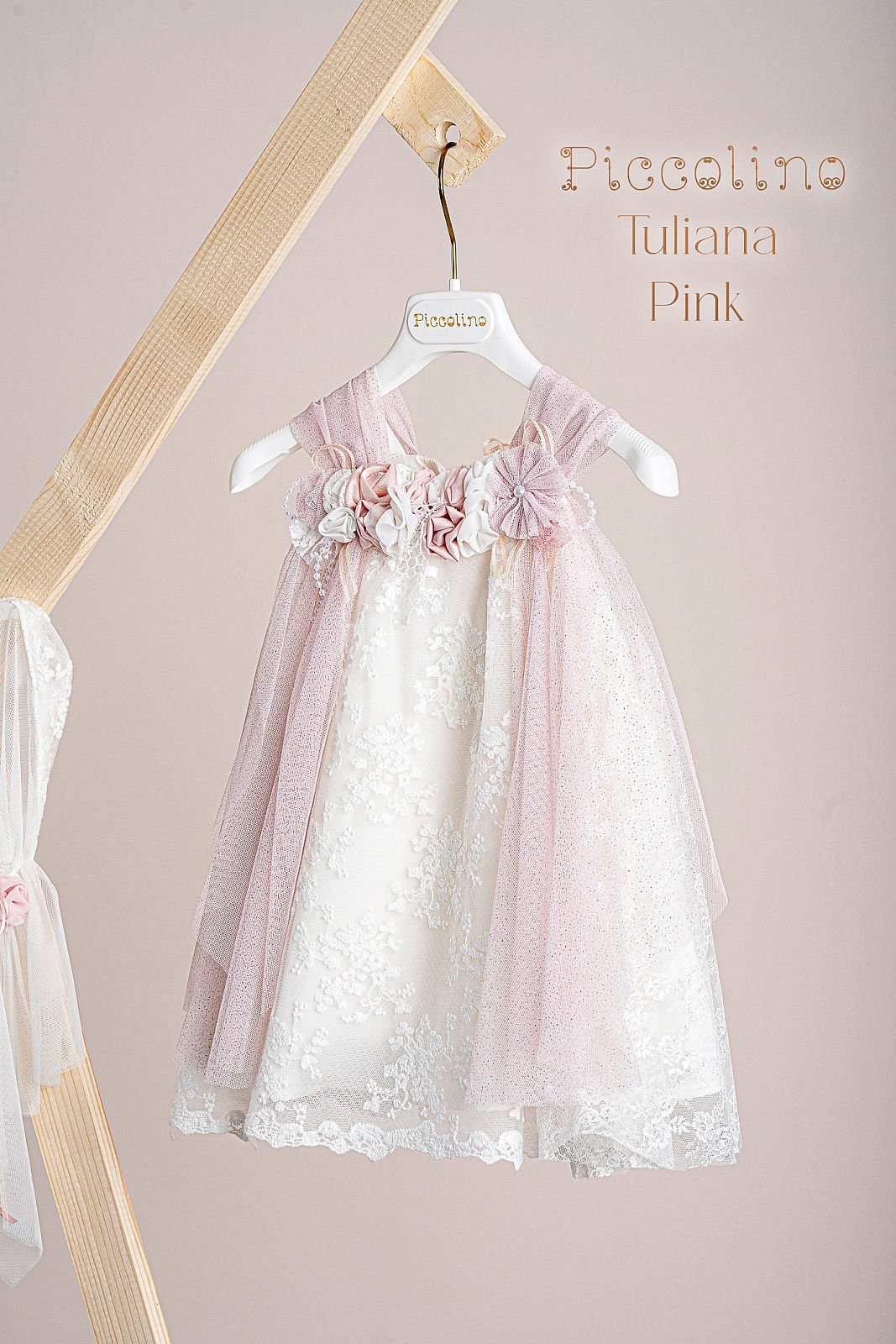 Βαπτιστικό φόρεμα Piccollino Tuliana Pink-DR20S33PINK