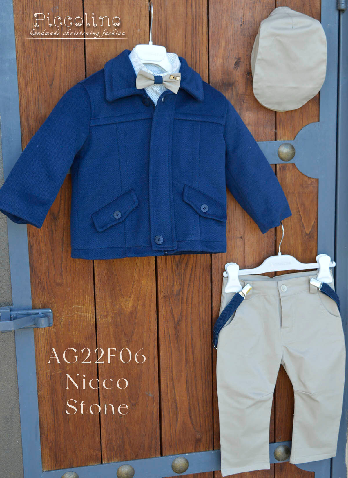 Βαπτιστικό κοστούμι χειμερινό Piccolino Nicco STONE - AG22F06.STONE