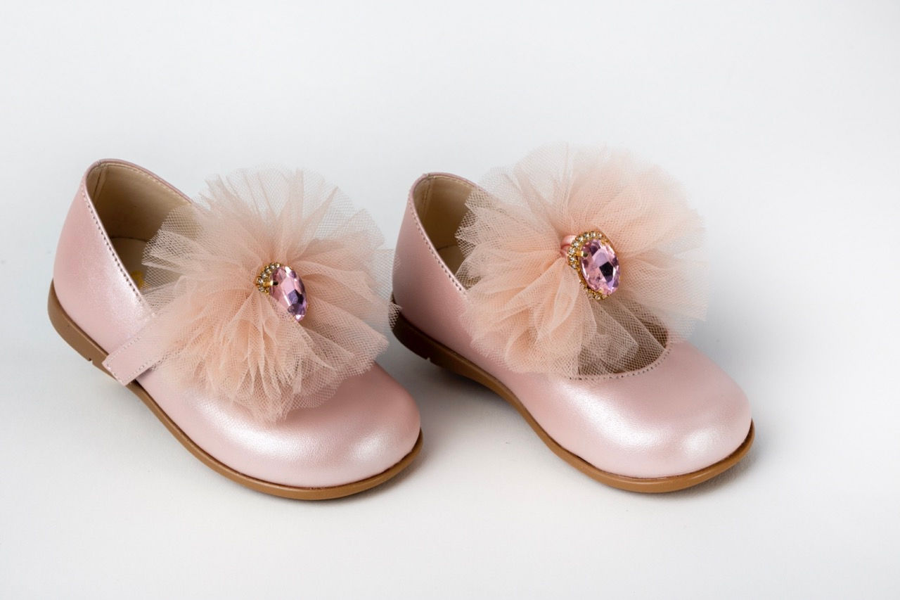 Μπαλαρίνα περπατήματος από dusty pink δέρμα