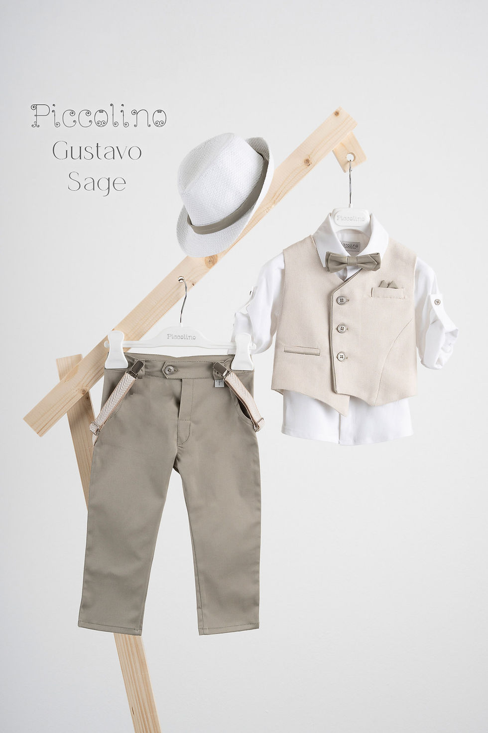 Μικρογραφία: Βαπτιστικό κοστούμι Piccolino Gustavo σε χρώμα Sage