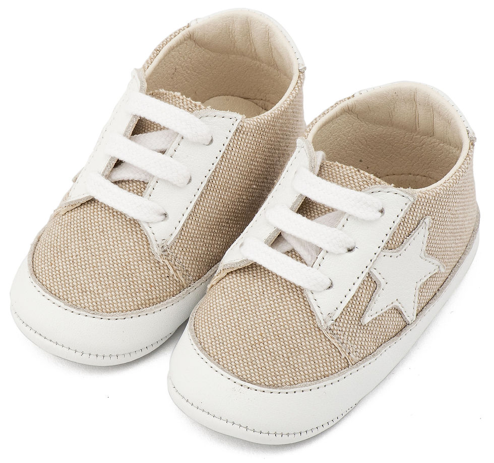 Μικρογραφία: Υφασμάτινο Δετό Sneaker  MI1135 Μπεζ Λευκό babywalker