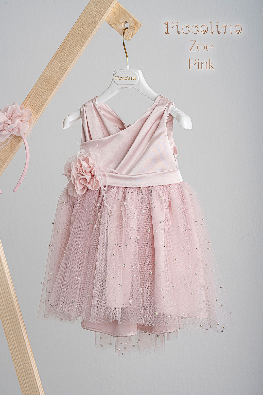 Βαπτιστικό φόρεμα Piccollino   Zoe Pink-DR25S154PINK