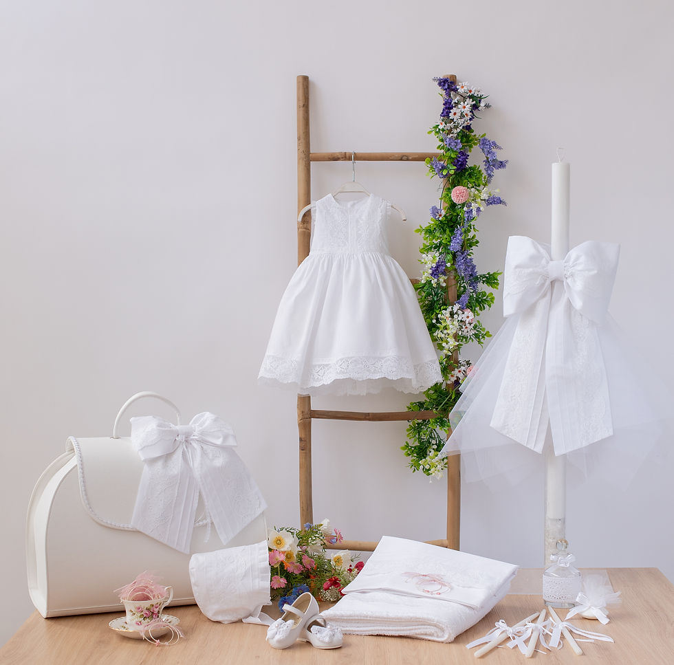 Luxury ολοκληρωμένο πακέτο βάπτισης διπλή δαντέλα