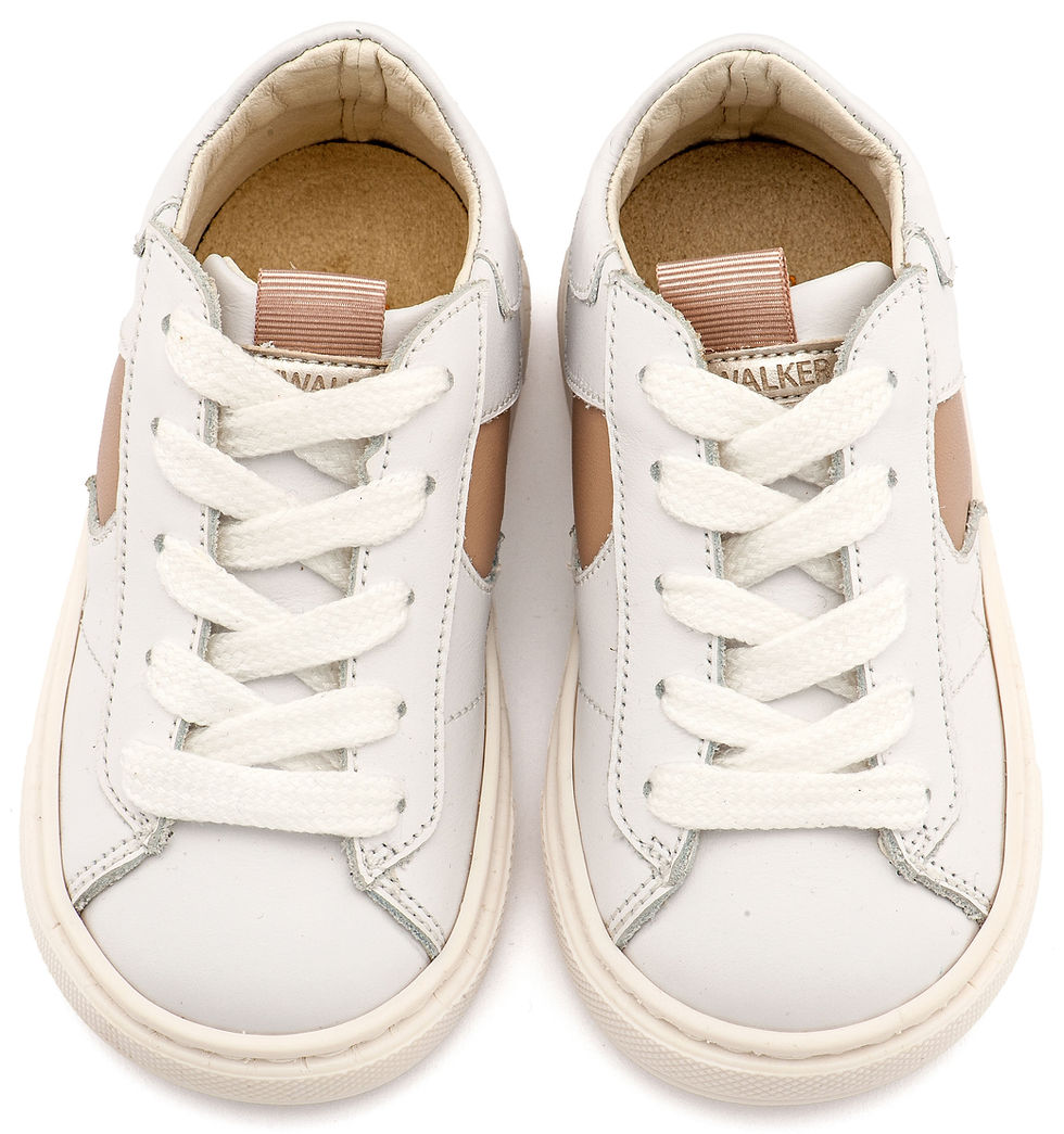 Δίχρωμο Sneaker Δετό EXC8001 Λευκό-Μπεζ