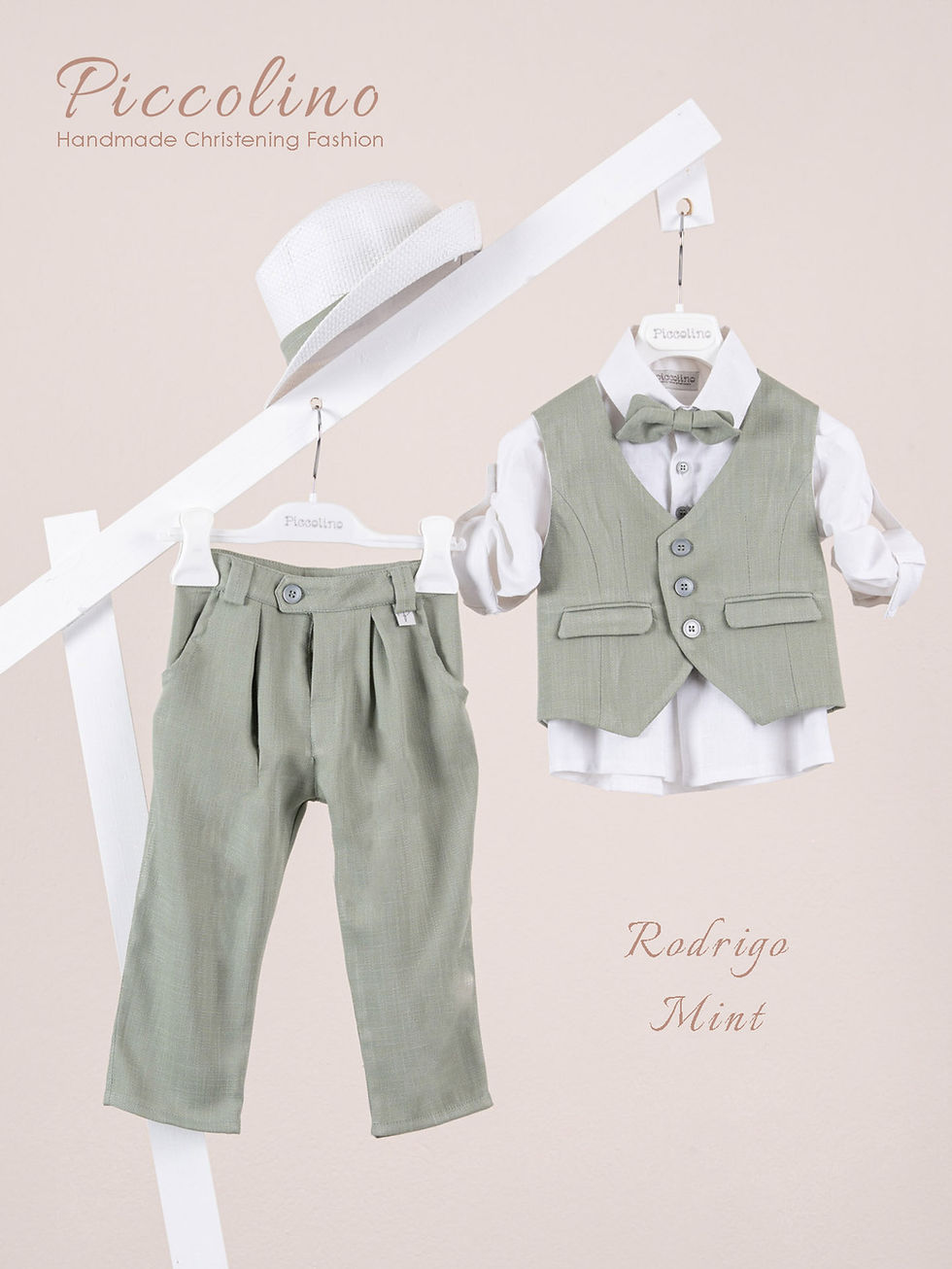 Μικρογραφία: Βαπτιστικό κοστούμι Piccolino Rodrigo σε χρώμα Mint