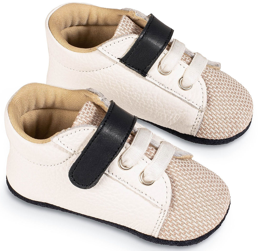 Τρίχρωμο Σνίκερ  Λευκό Μπεζ Μπλε Babywalker