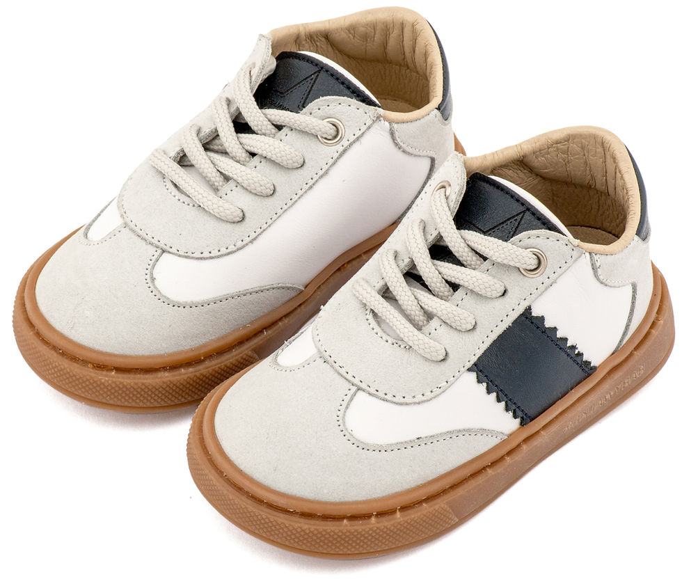 Μικρογραφία: Δίχρωμο Δετά Sneaker EXC5309  Λευκό-Μπλέ