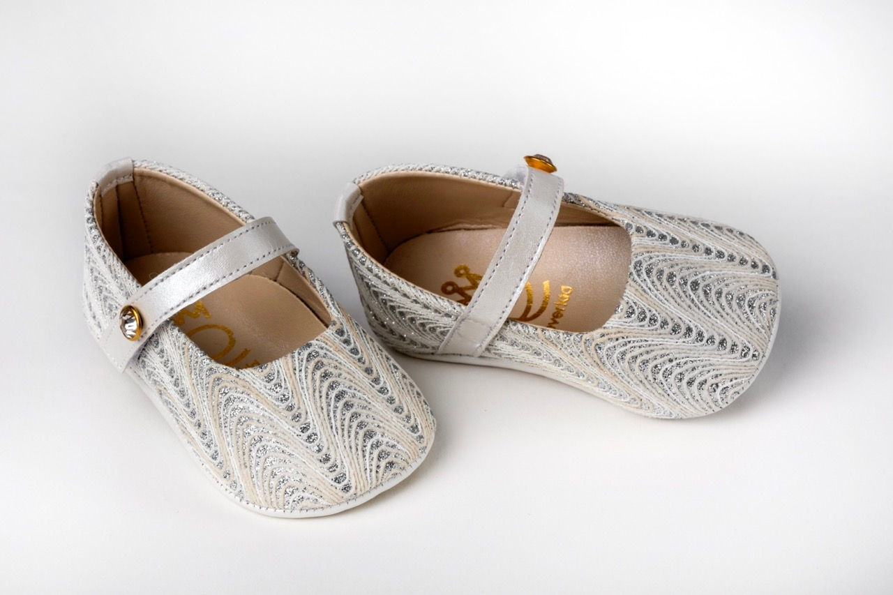 Μπαλαρίνα αγκαλιάς από ύφασμα με μοτίβο Εκρού-Κ301Ε