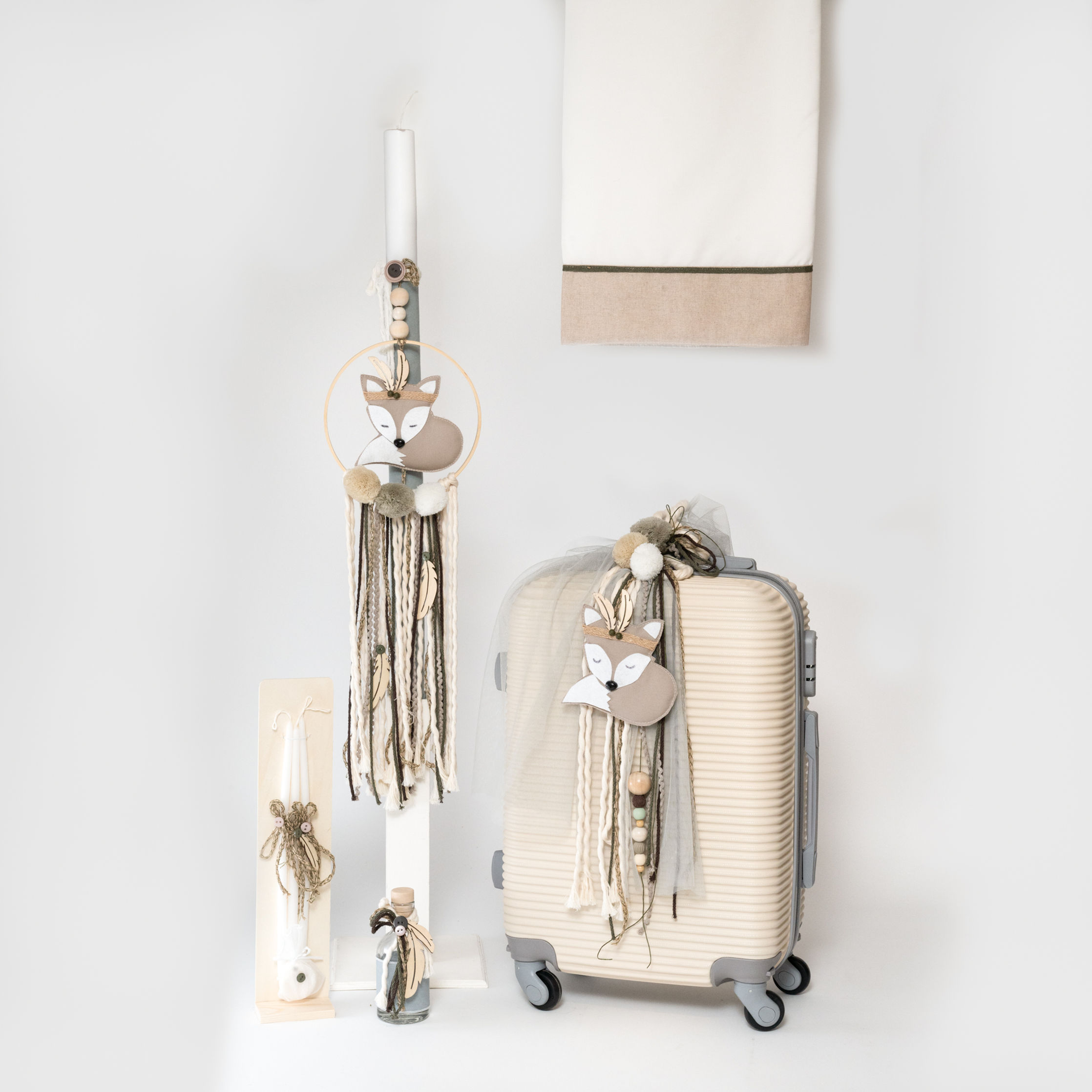 Σετ βάπτισης Boho Αλεπουδάκι αγόρι