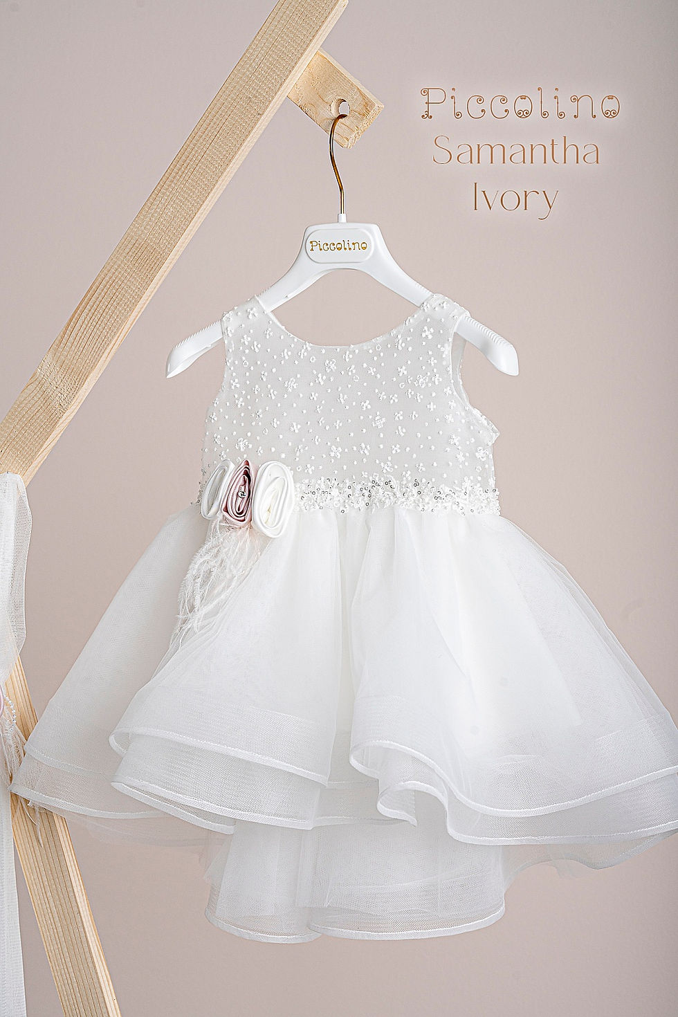 Βαπτιστικό φόρεμα Piccollino Samantha Ivory-DR25S159IVOR