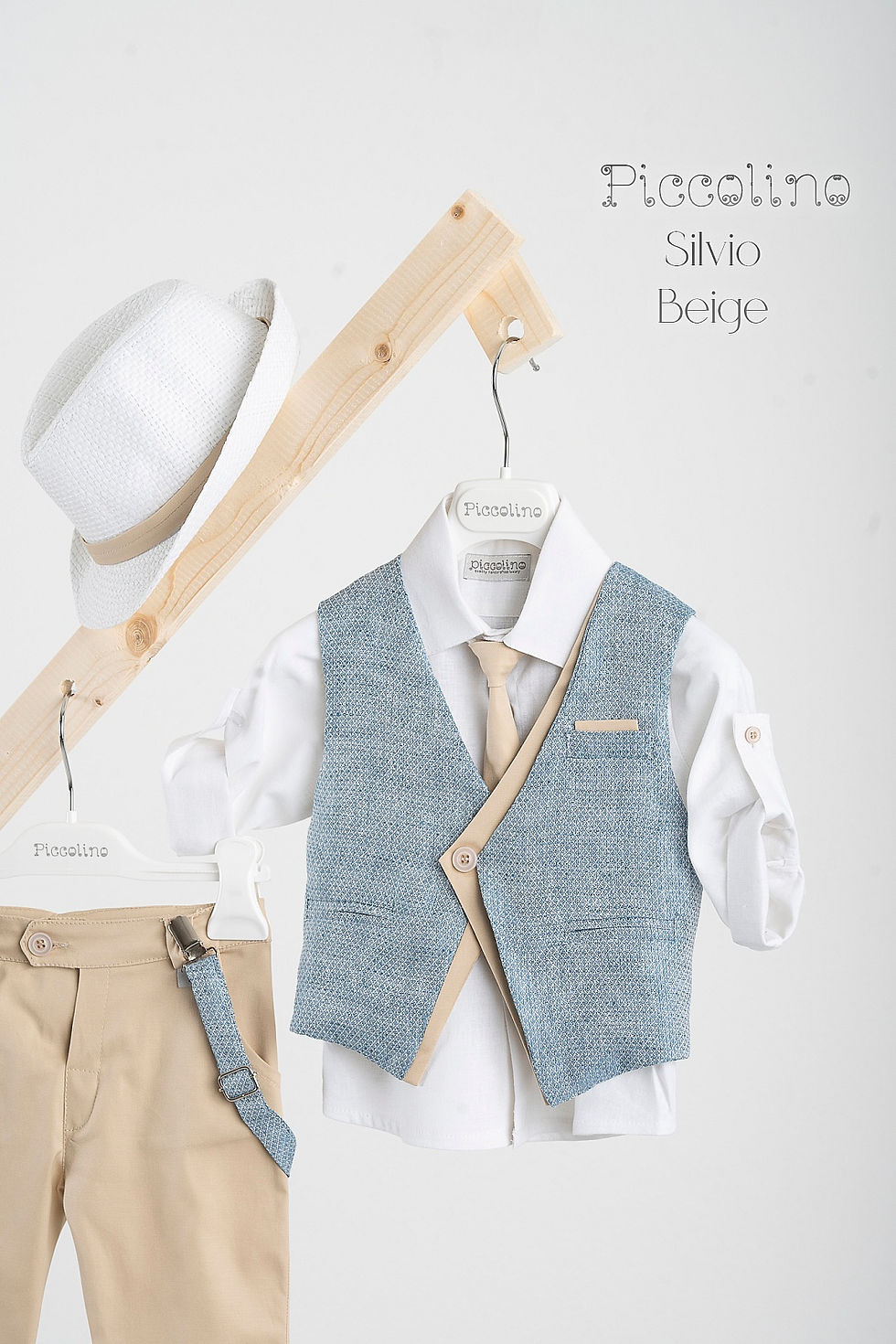 Βαπτιστικό κοστούμι Piccolino Silvio Beige-AG22S28BE