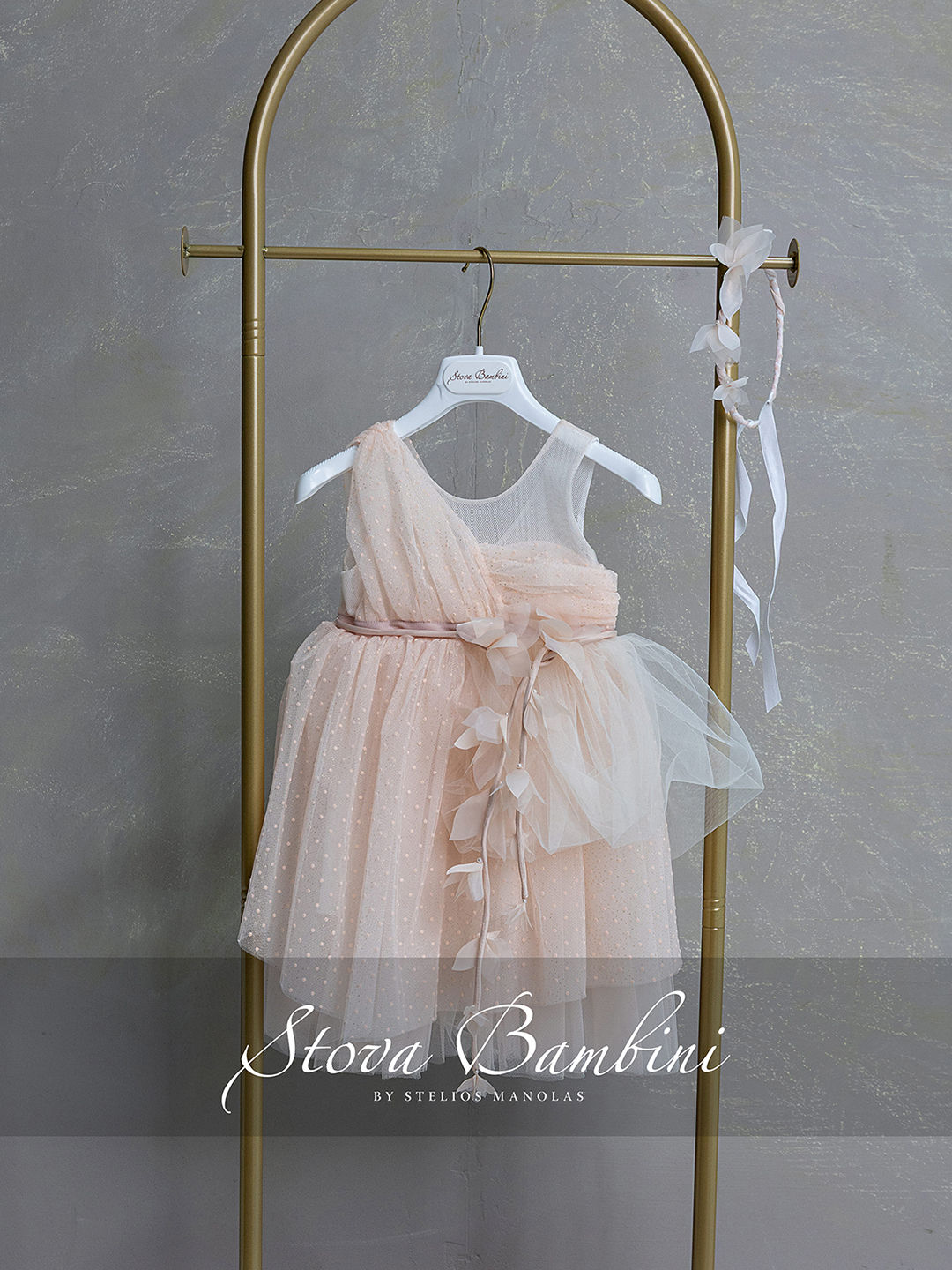 Βαπτιστικό φόρεμα Stova Bambini G3 σε απόχρωση Blush