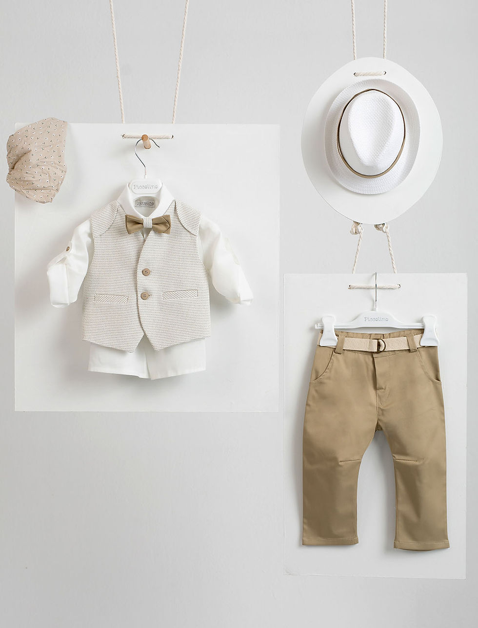 Βαπτιστικό κοστούμι Piccolino Raffa σε χρώμα sahara