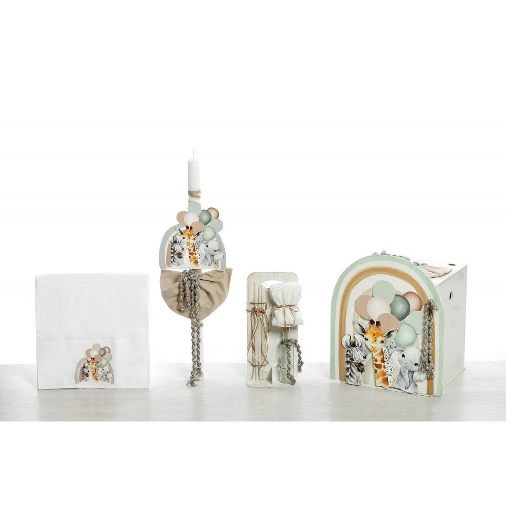 Σετ βάπτισης  Ζωάκια μπαλόνια- ΣΚΒ-2407