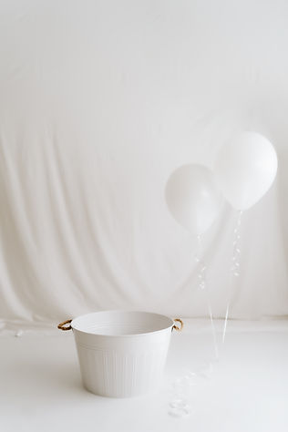 bucket and balloons