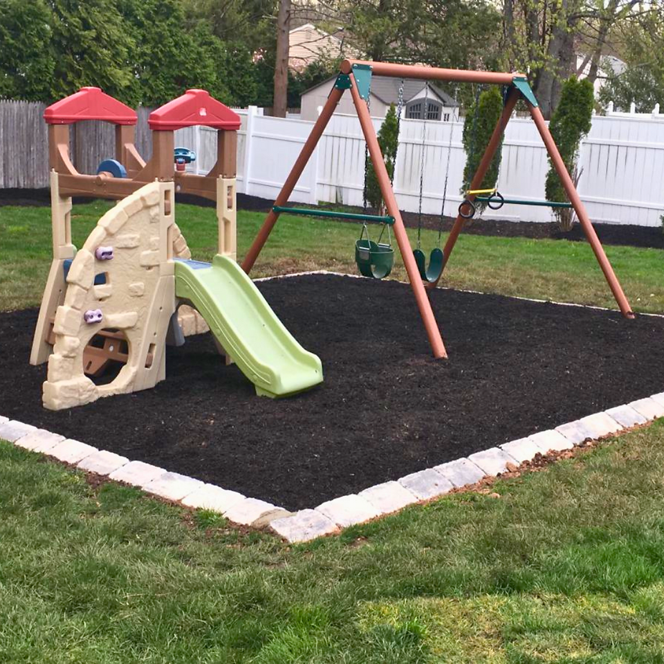 Mulch on a playground