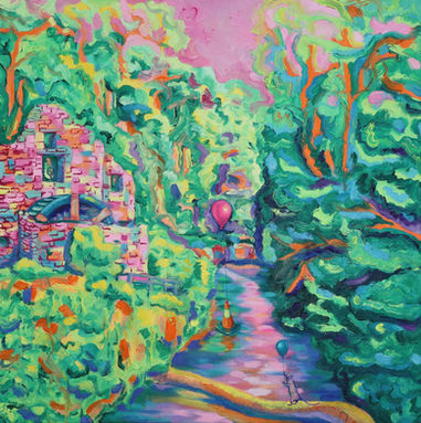 woodhorn musuem. northumberland open exhibition. jesmond dene painting. newcastle upon tyne art. traffic cone art. catfished rat. balloons in a river. jesmond old mill. 