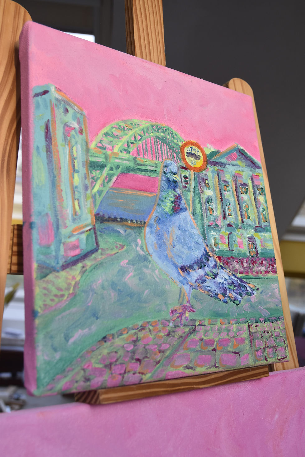 Thumbnail: SOLD - Pigeon at work