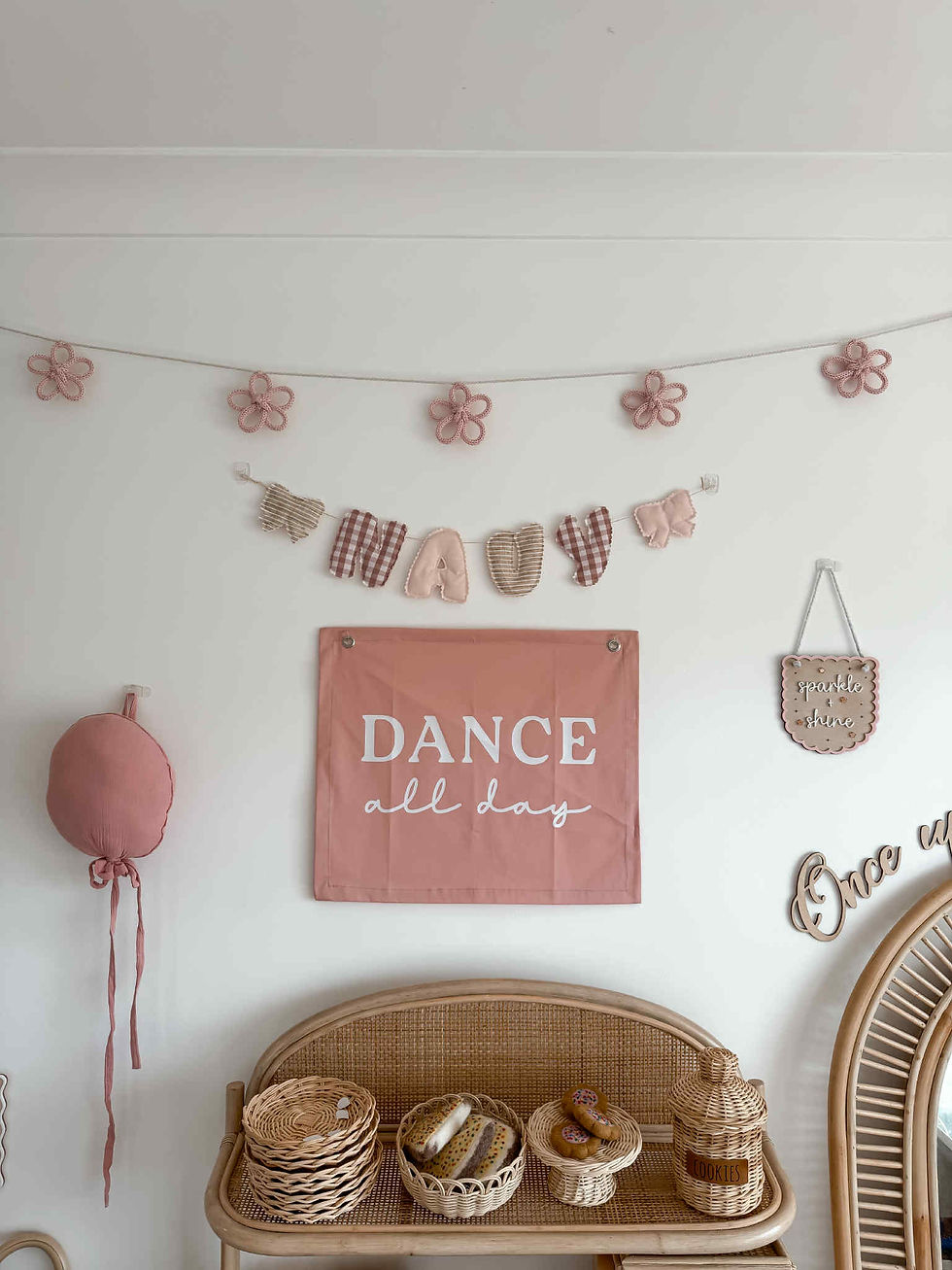 Knitted Flower Garland / Nursery Decor