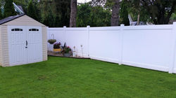 White Vinyl 6 ft Privacy Fence - Behl Fence LLC