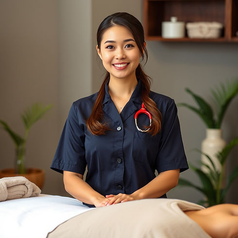 Professional female massage therapist in professional outfit.jpg