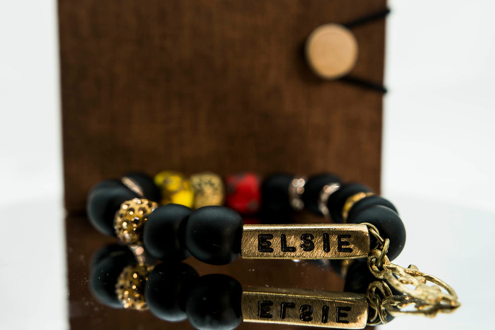 Thumbnail: Elsie Name Afro Beads Bracelet