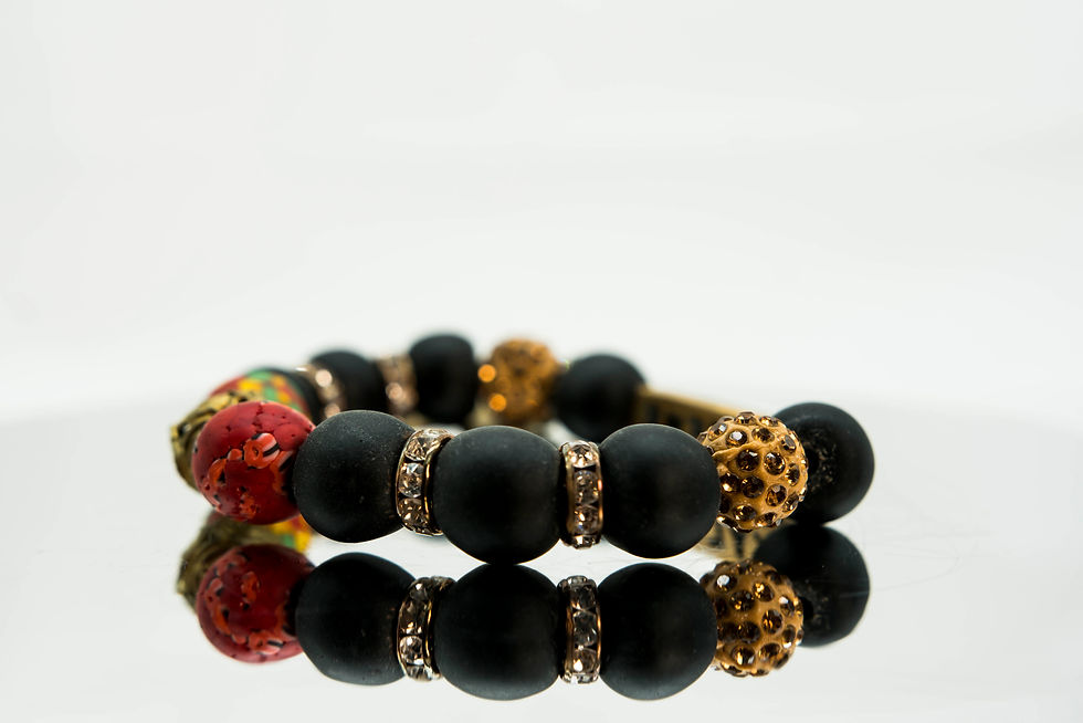 Thumbnail: Kylene Name Afro Beads Bracelet